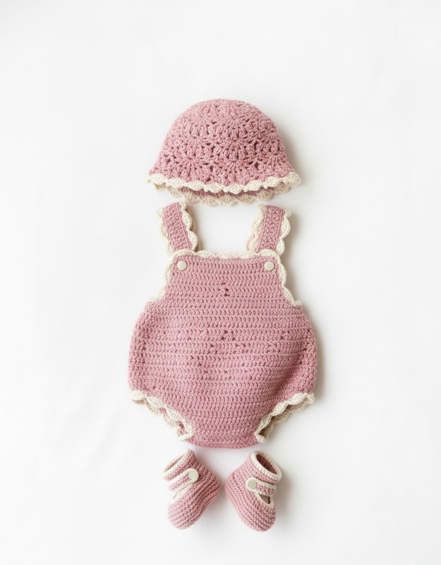 Conjunto rosa romántico