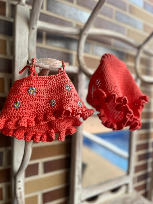 Conjunto de dos piezas coral
