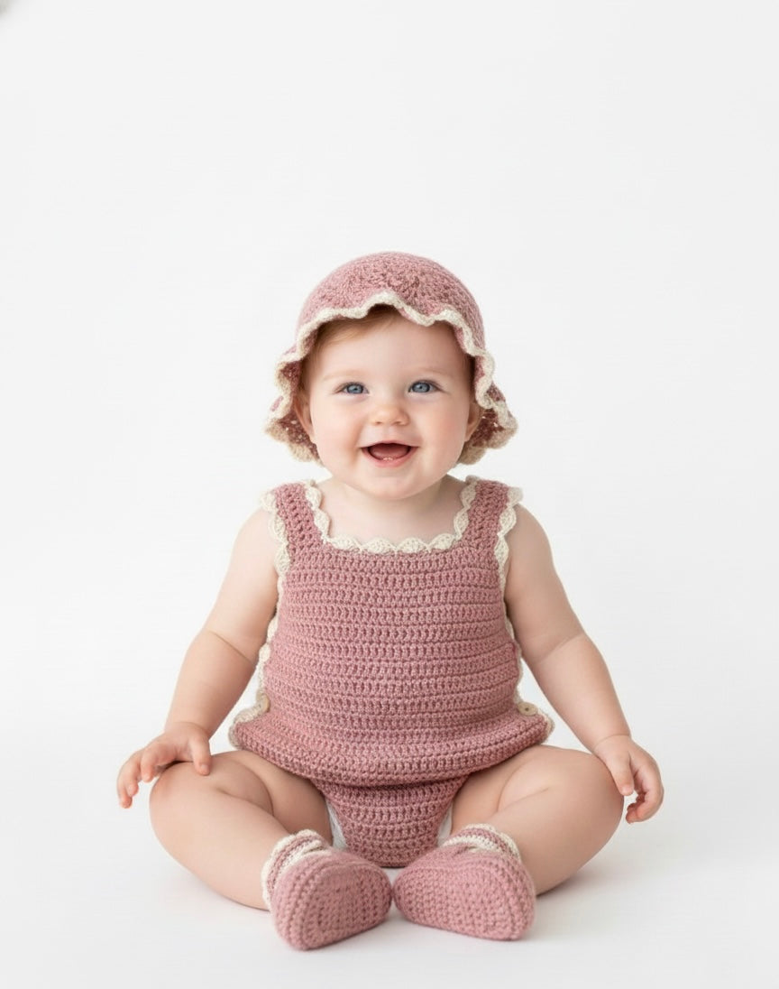 Conjunto rosa romántico