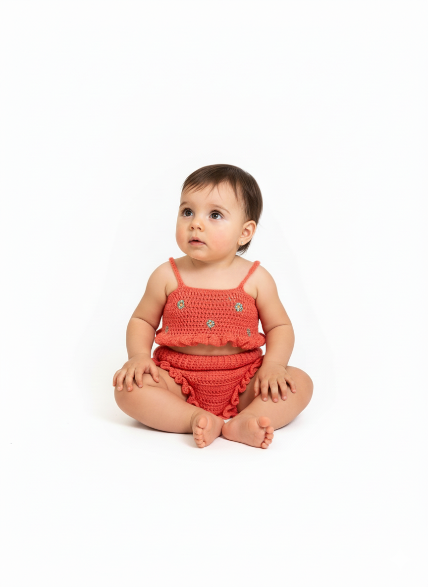 Conjunto de dos piezas coral