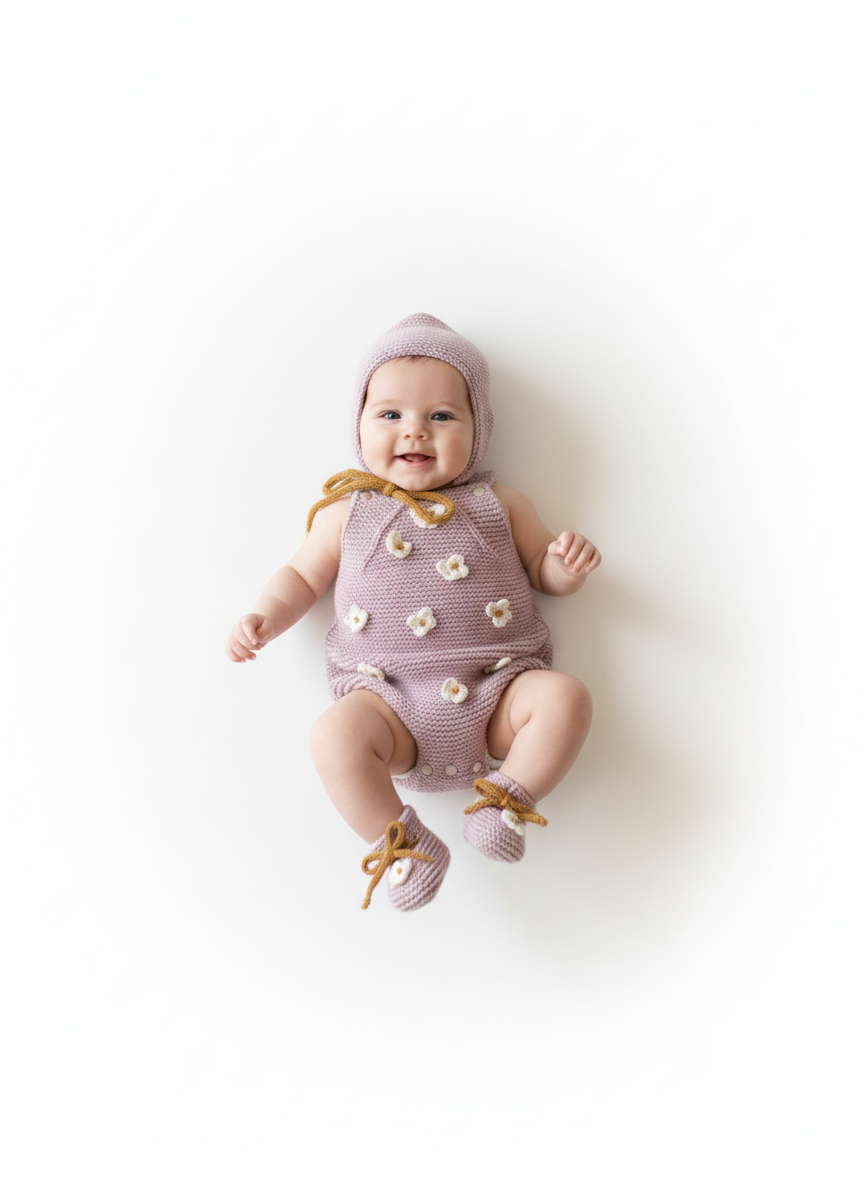 Conjunto rosa de flores